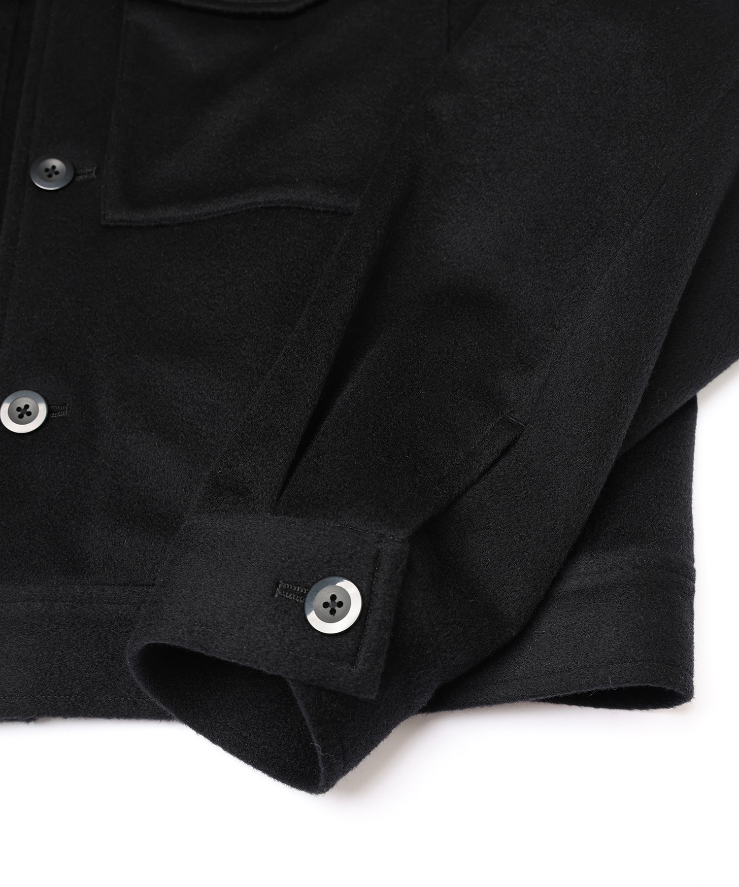 Pure Cashmere Melton Minimal Jacket