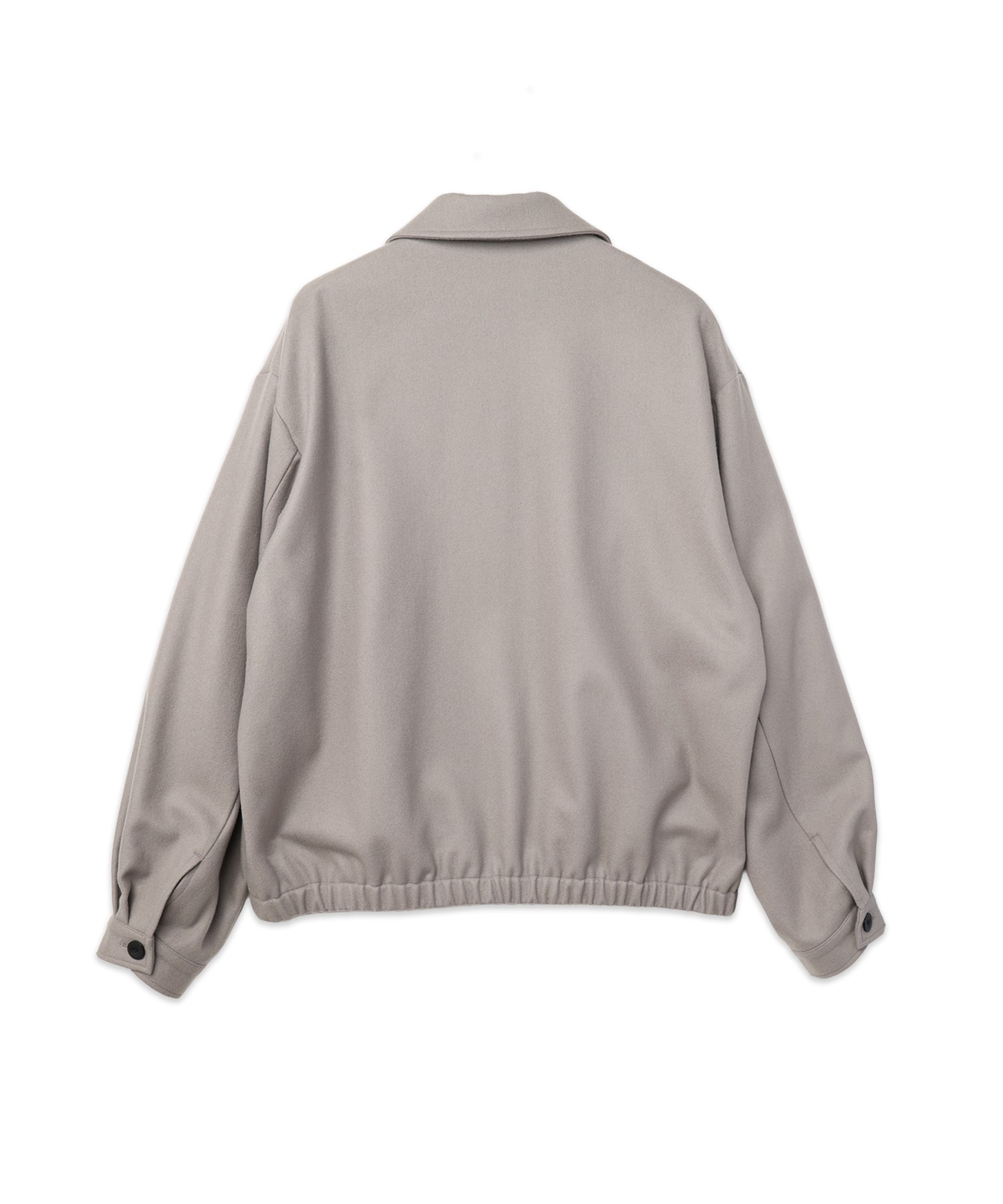 Signature Melton Asymmetrical Layered Zip Up Blouson