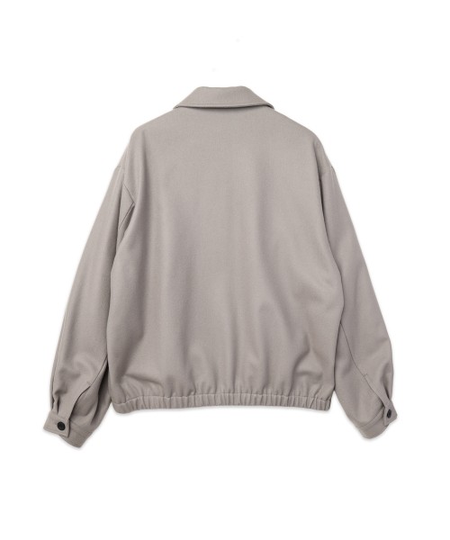 Signature Melton Asymmetrical Layered Zip Up Blouson