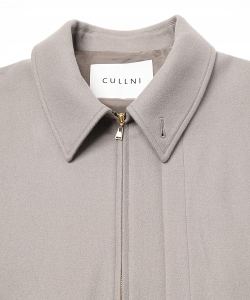 Signature Melton Asymmetrical Layered Zip Up Blouson
