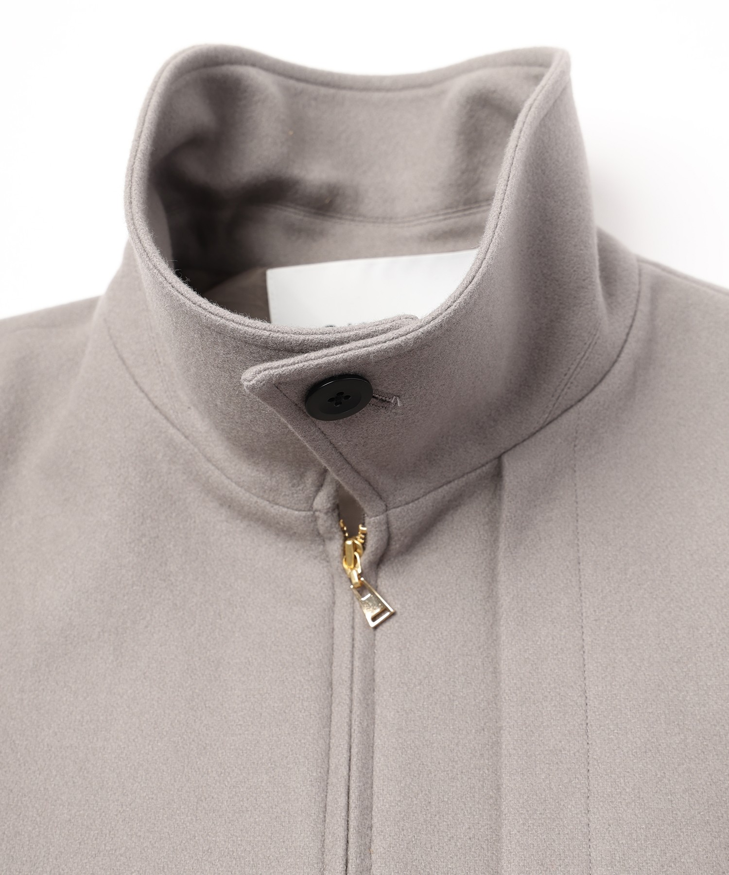 Signature Melton Asymmetrical Layered Zip Up Blouson