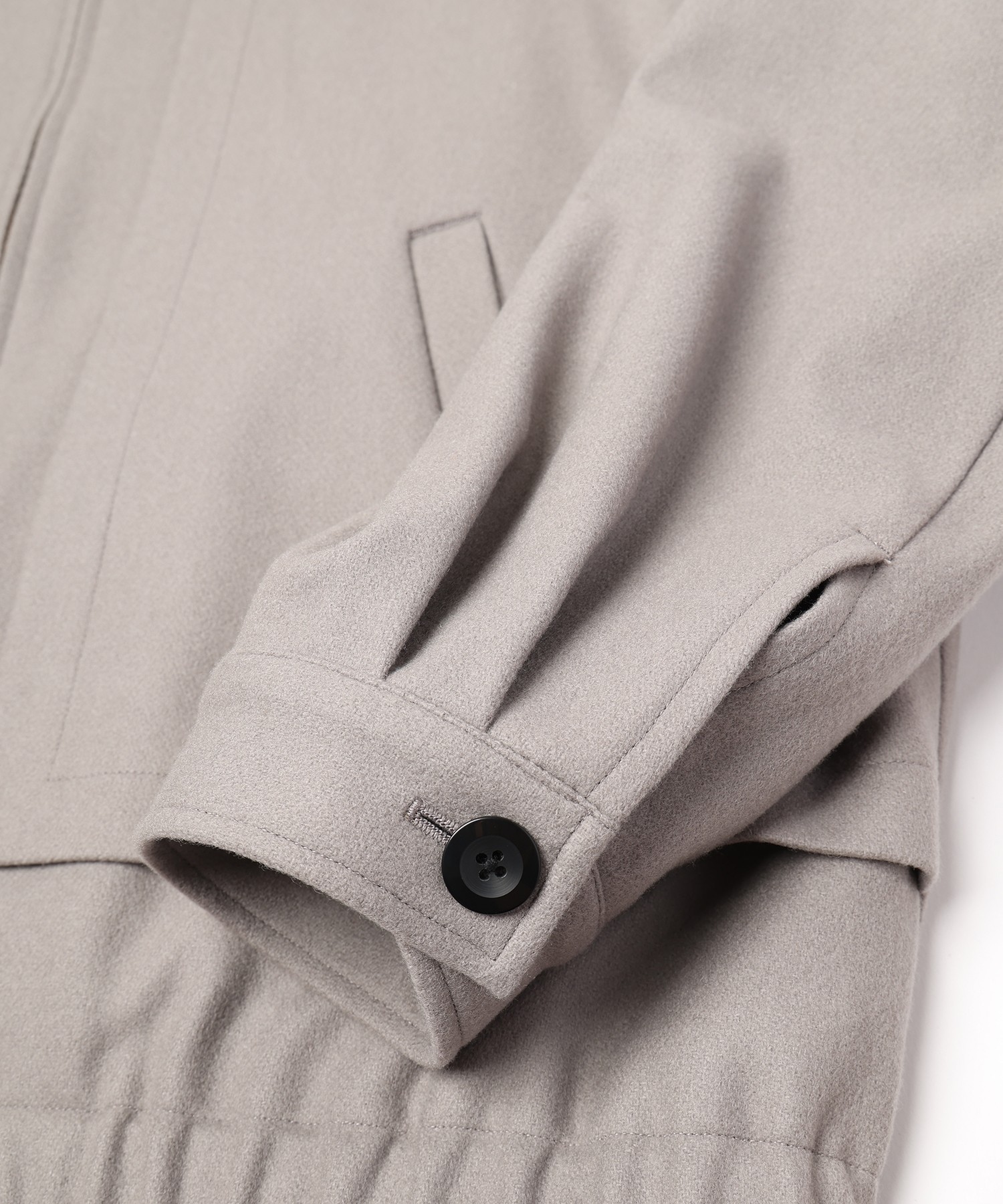 Signature Melton Asymmetrical Layered Zip Up Blouson