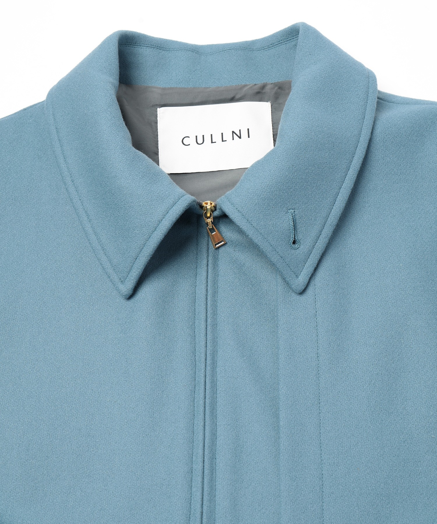 Signature Melton Asymmetrical Layered Zip Up Blouson
