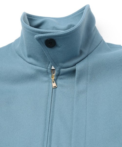 Signature Melton Asymmetrical Layered Zip Up Blouson