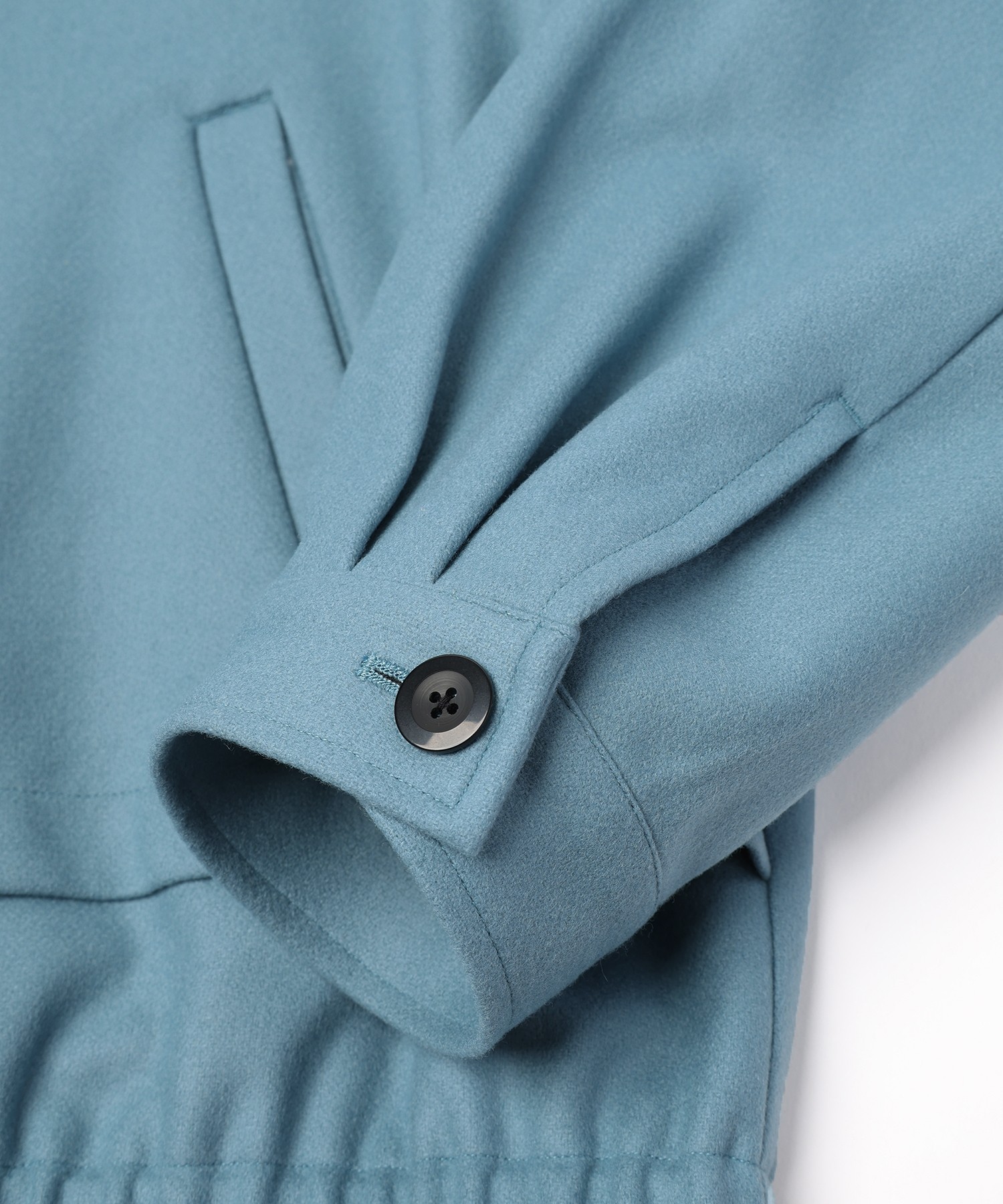 Signature Melton Asymmetrical Layered Zip Up Blouson
