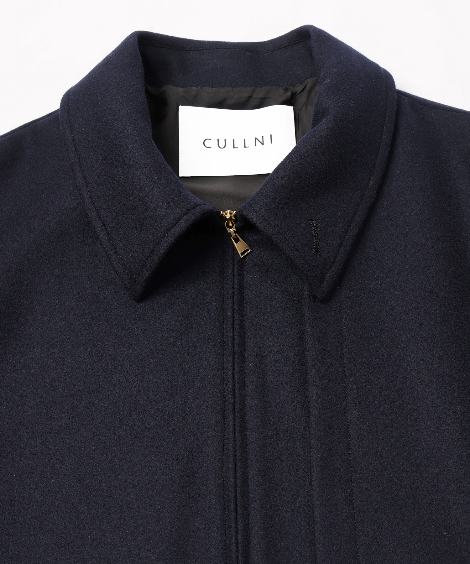 Signature Melton Asymmetrical Layered Zip Up Blouson