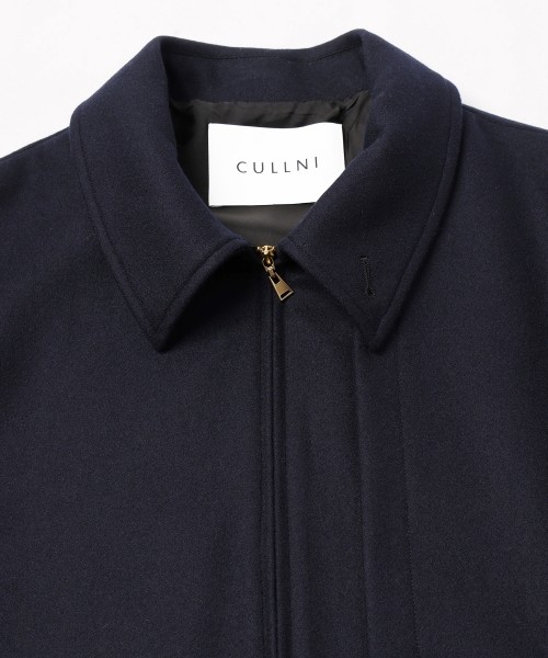 Signature Melton Asymmetrical Layered Zip Up Blouson