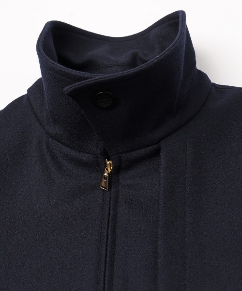 Signature Melton Asymmetrical Layered Zip Up Blouson