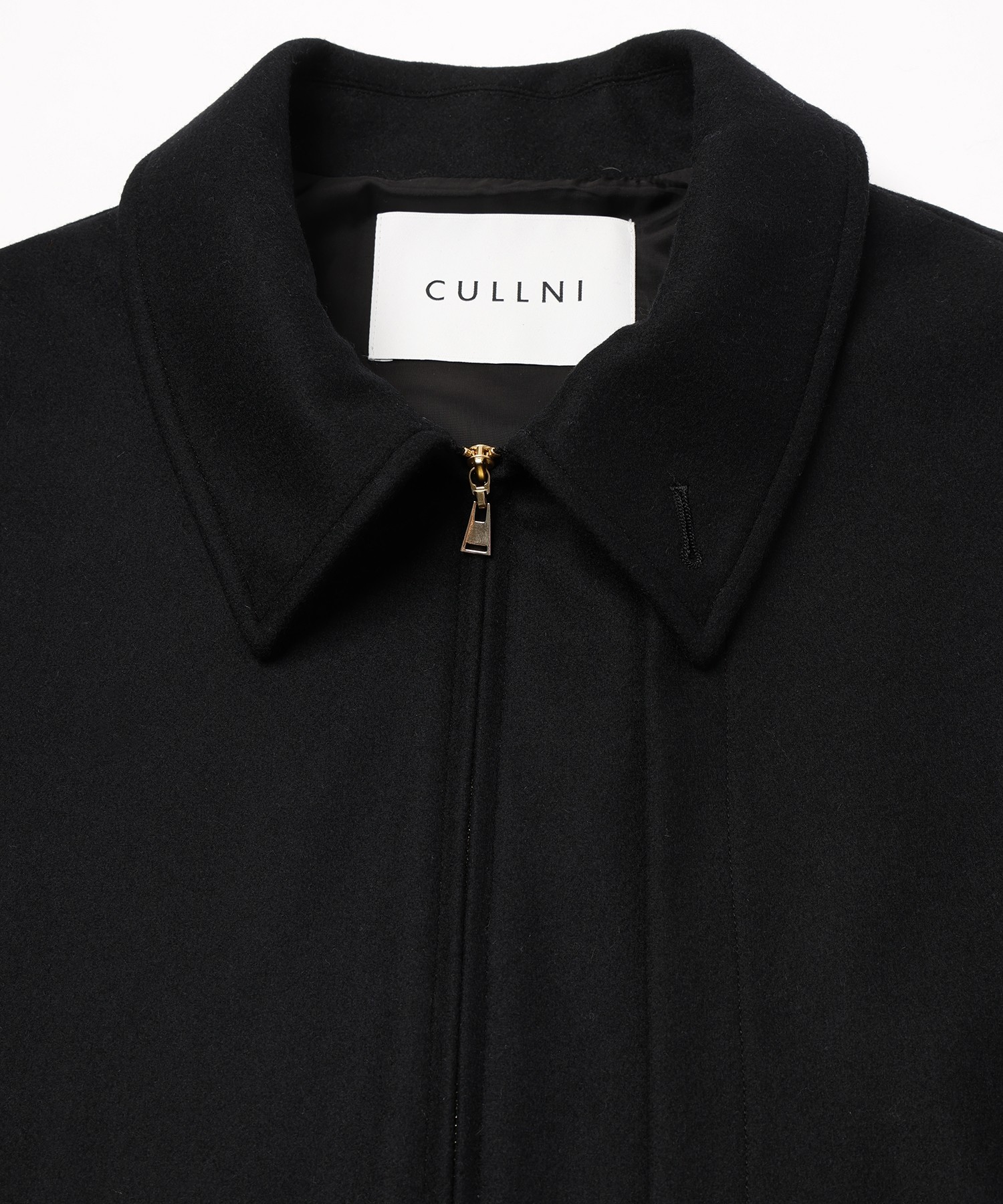 Signature Melton Asymmetrical Layered Zip Up Blouson