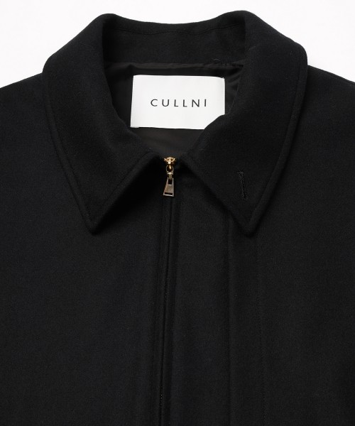 Signature Melton Asymmetrical Layered Zip Up Blouson