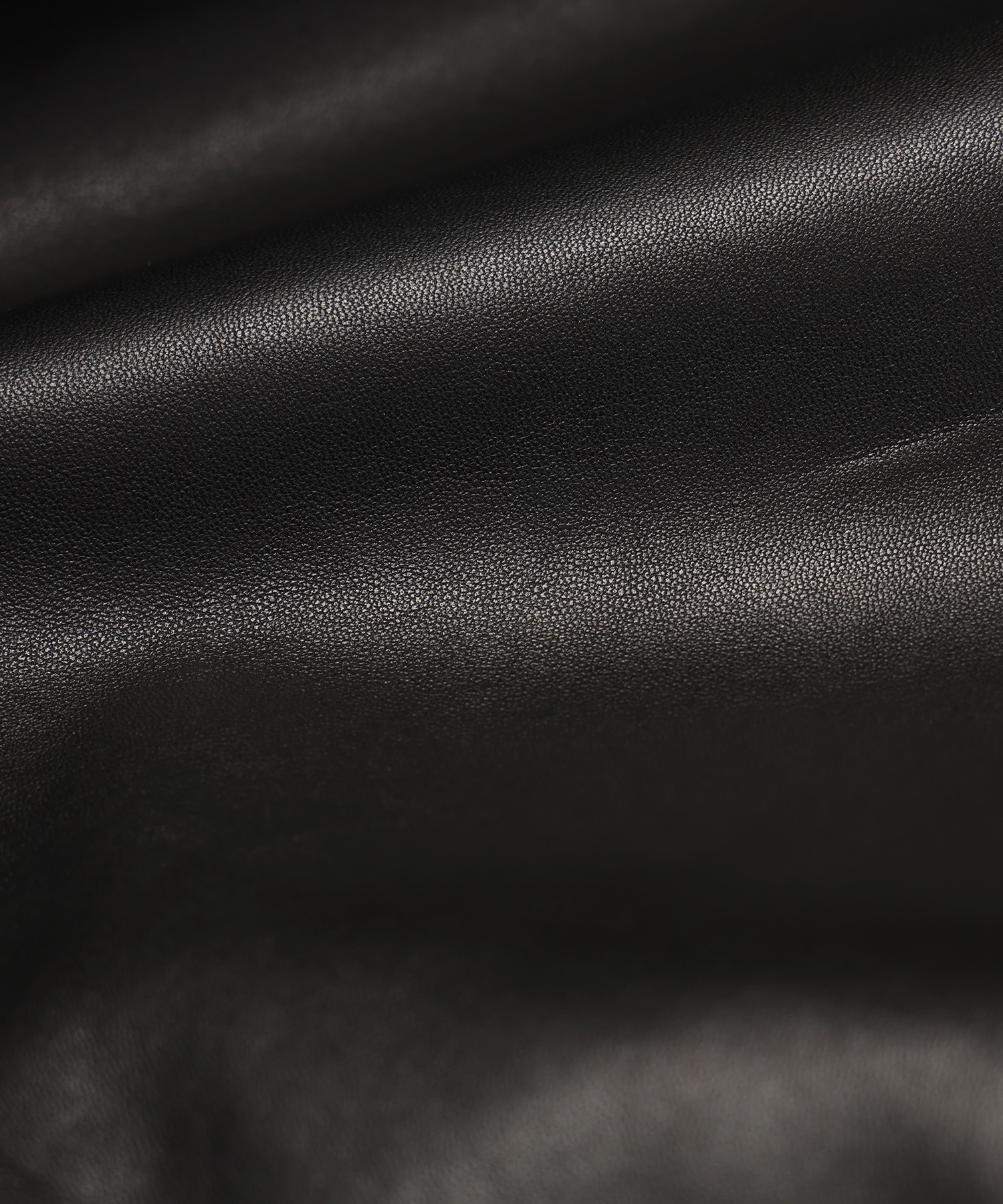 Clean Lamb Leather Asymmetrical Layered Zip Up Blouson