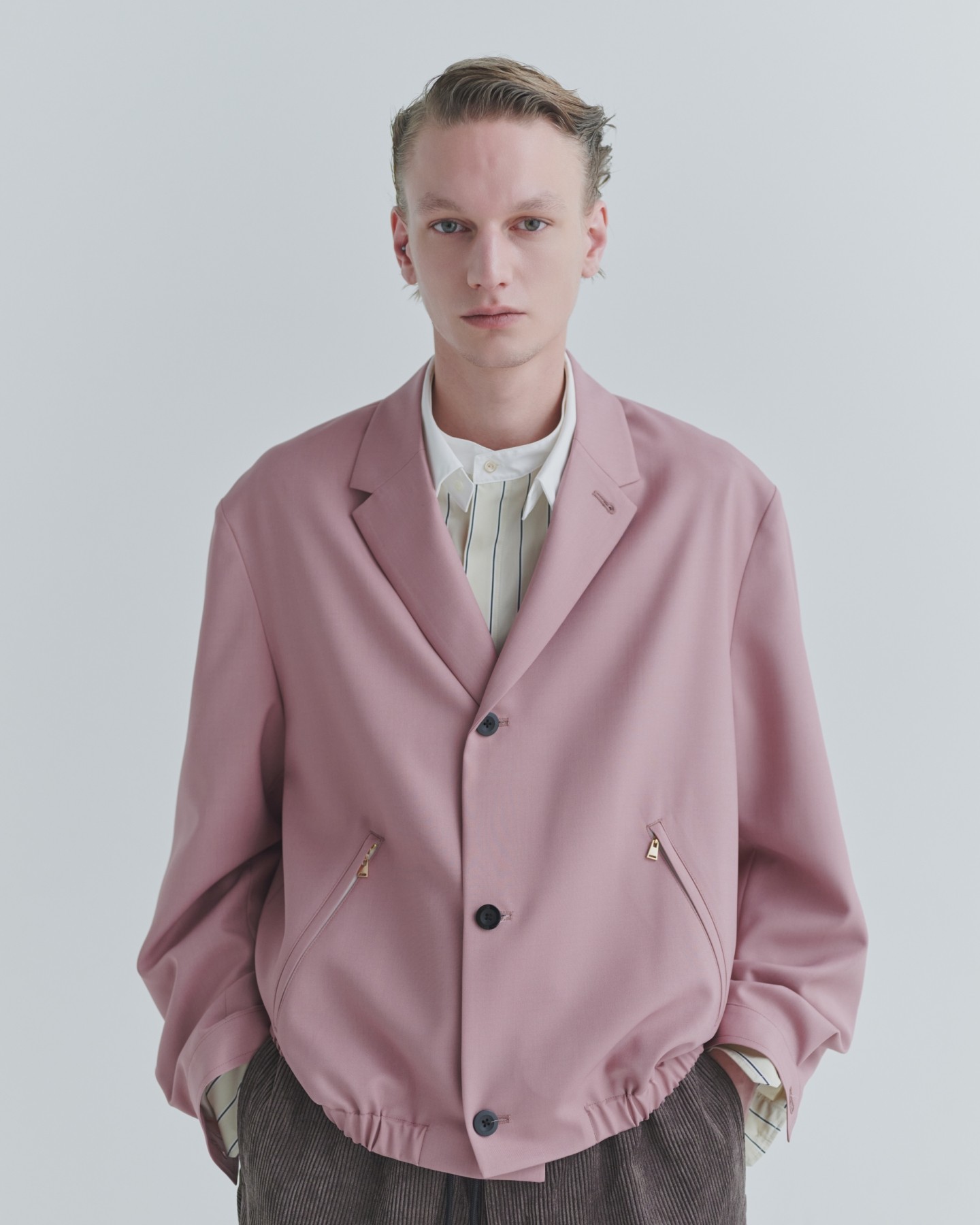 Dry Gabardine Tailored Collar Blouson