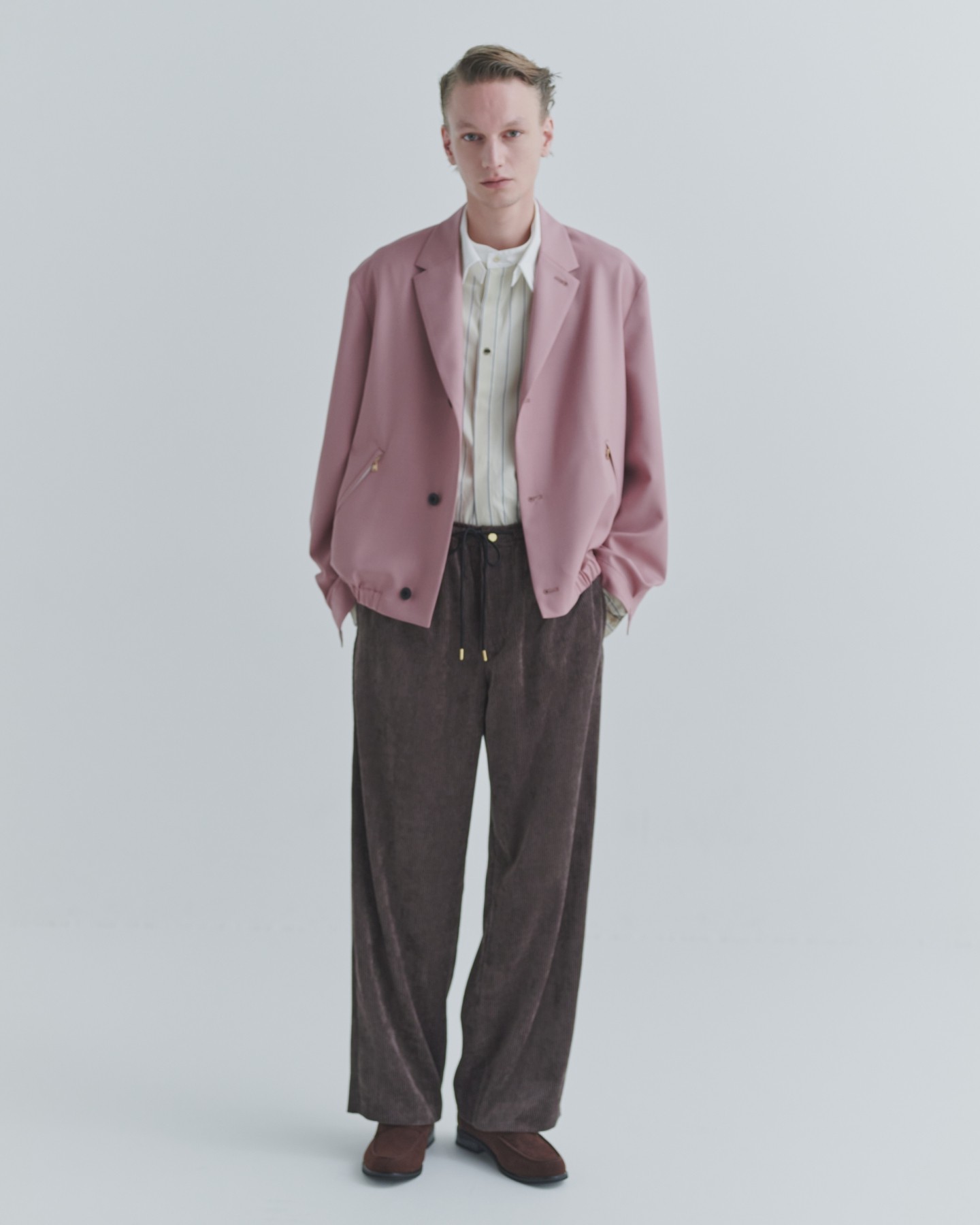 Dry Gabardine Tailored Collar Blouson