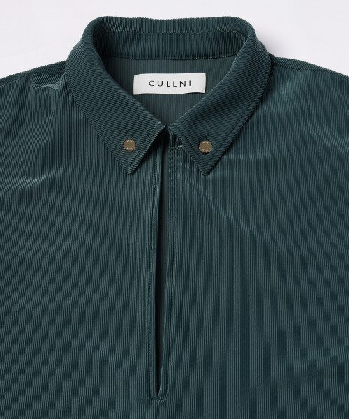 Stretch Fiber Cord Pique Skipper Collar Shirts