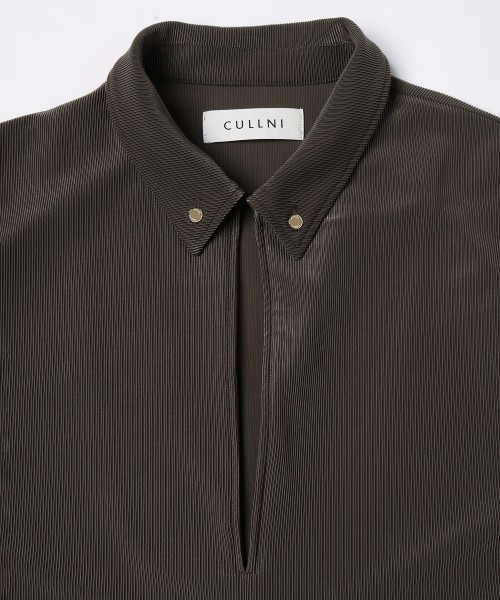 Stretch Fiber Cord Pique Skipper Collar Shirts