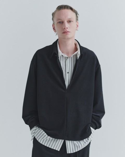 Stretch Fiber Cord Pique Skipper Collar Shirts