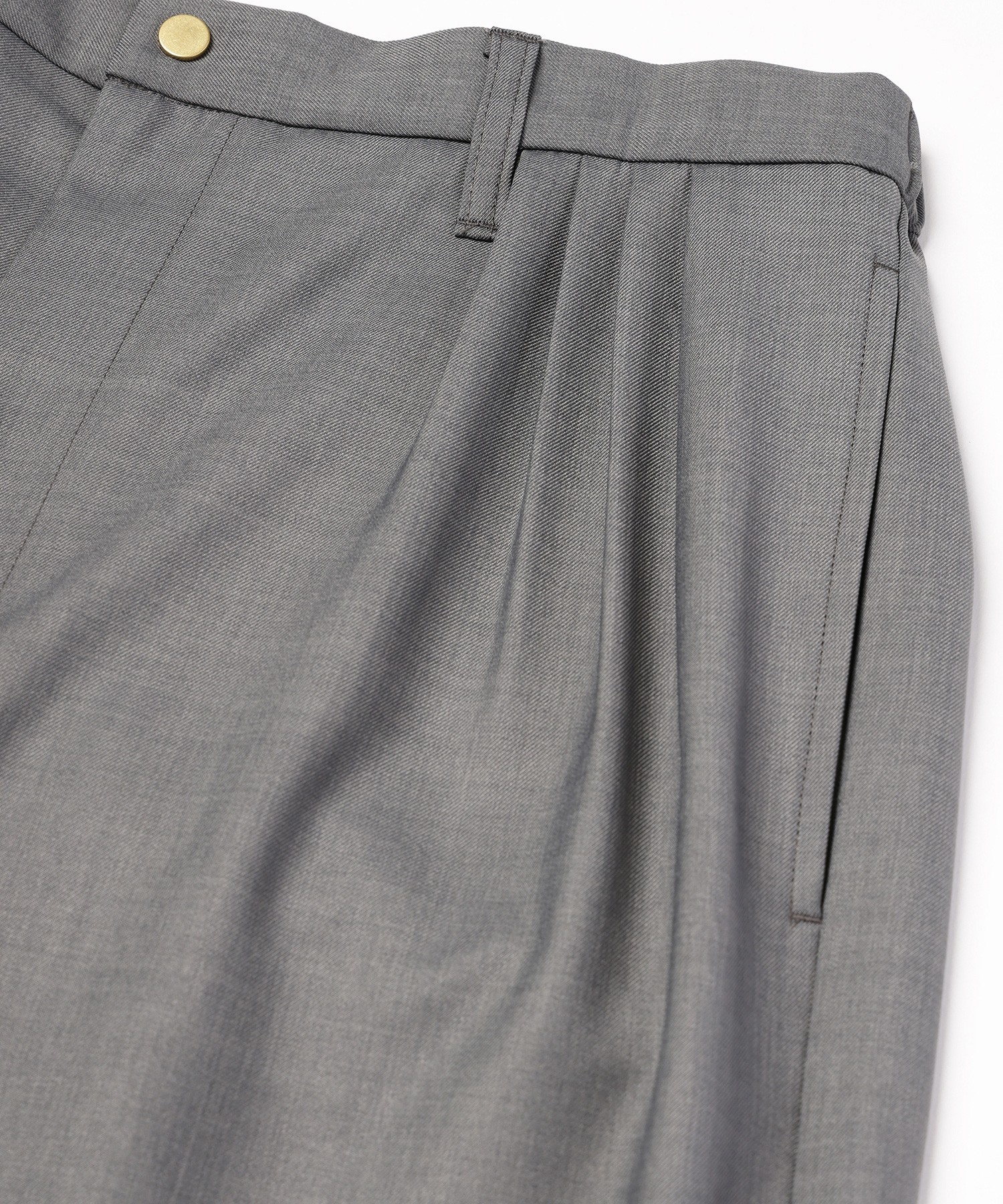 Dry Gabardine 4Tuck Wide Pants
