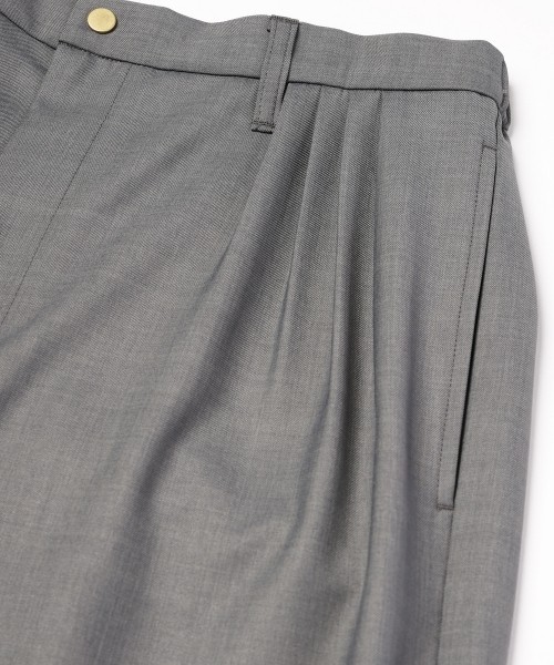 Dry Gabardine 4Tuck Wide Pants