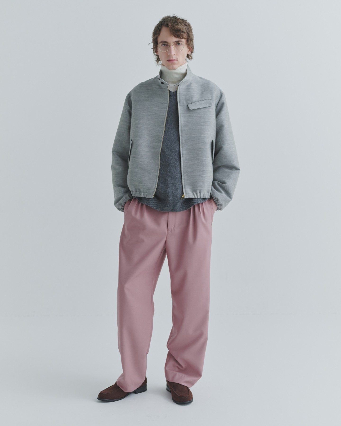 Dry Gabardine 4Tuck Wide Pants
