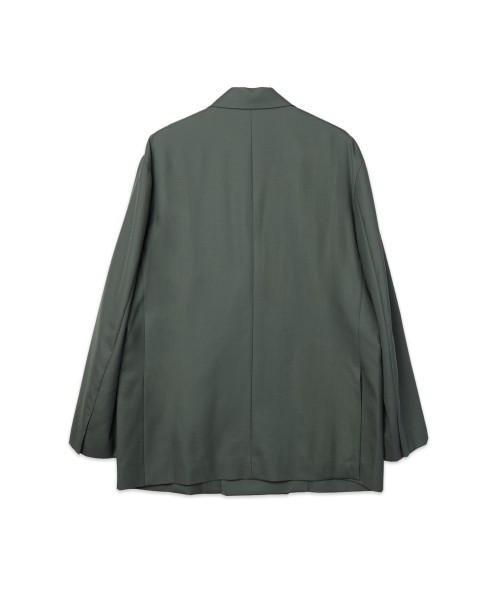 Super 120s Wool Twill Suspender Tape Double Breasted Jacket