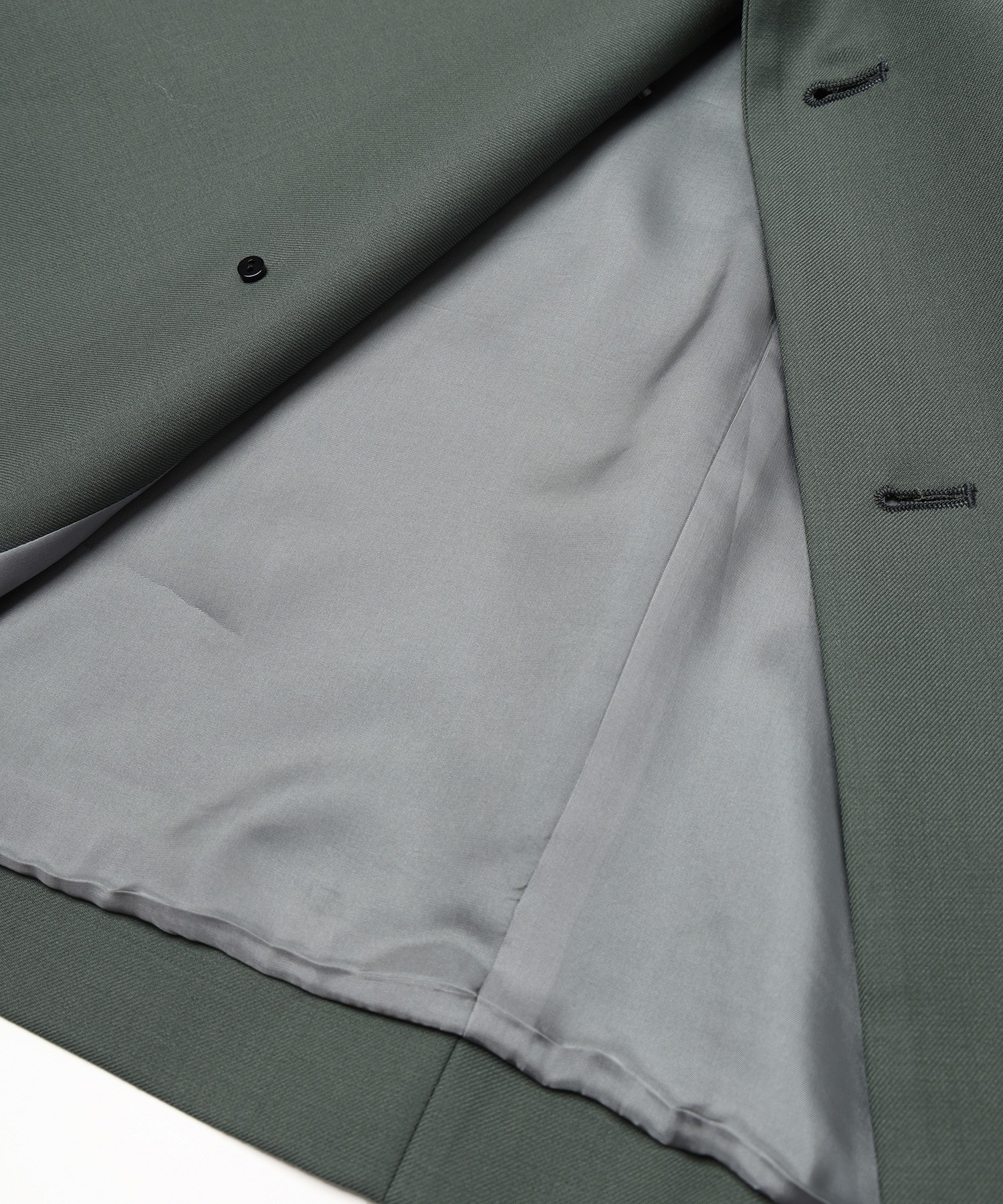 Super 120s Wool Twill Suspender Tape Double Breasted Jacket