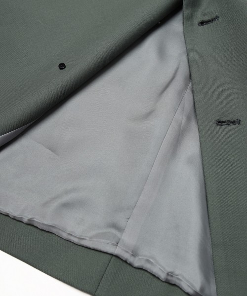 Super 120s Wool Twill Suspender Tape Double Breasted Jacket