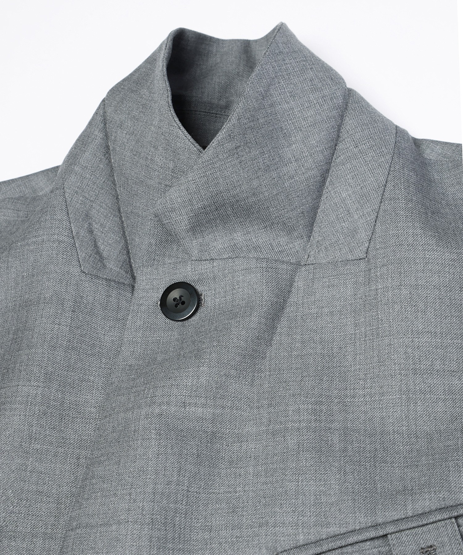 Super 120s Wool Twill Suspender Tape Double Breasted Jacket