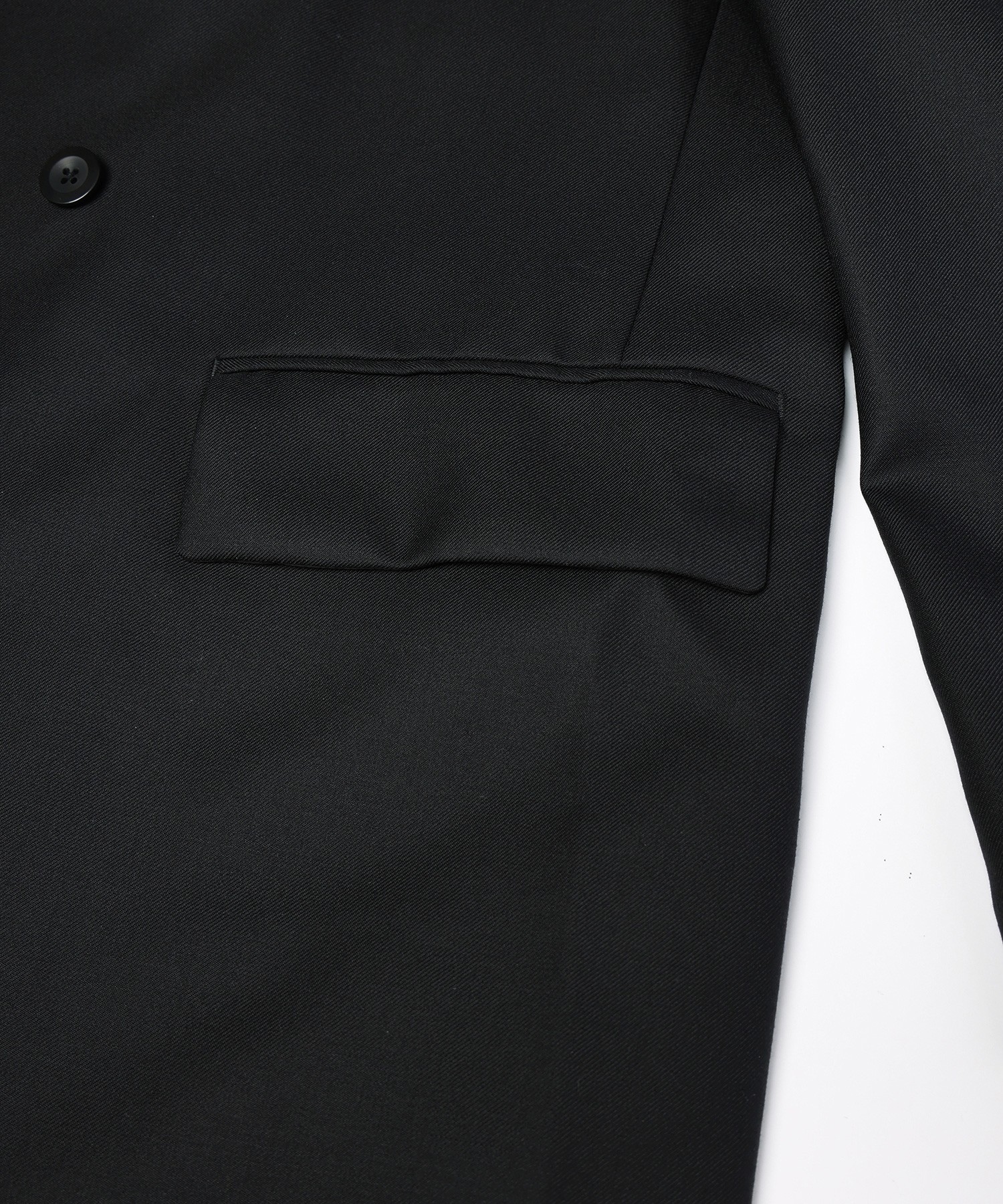 Super 120s Wool Twill Suspender Tape Double Breasted Jacket
