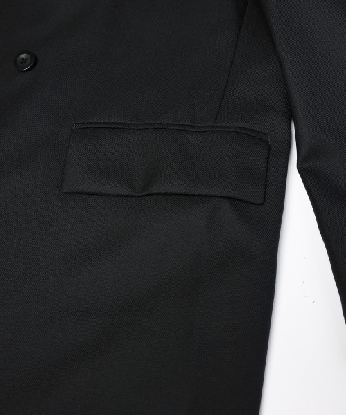 Super 120s Wool Twill Suspender Tape Double Breasted Jacket
