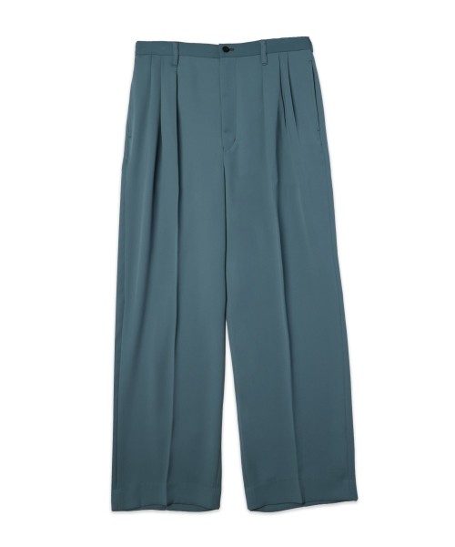 Double Satin Decorative 3Tuck Wide Pants