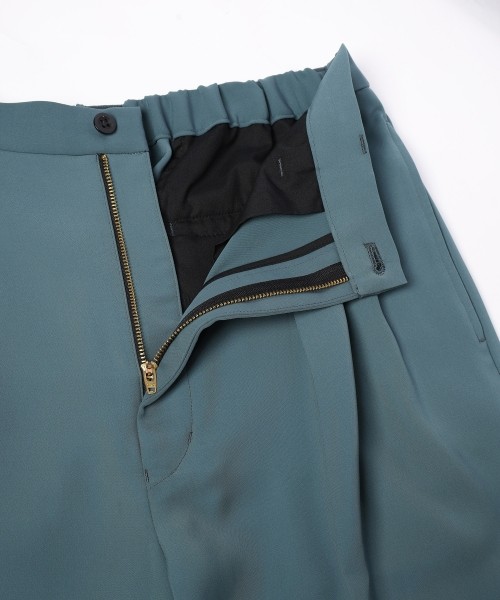 Double Satin Decorative 3Tuck Wide Pants