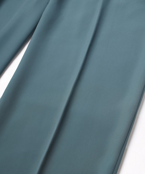 Double Satin Decorative 3Tuck Wide Pants