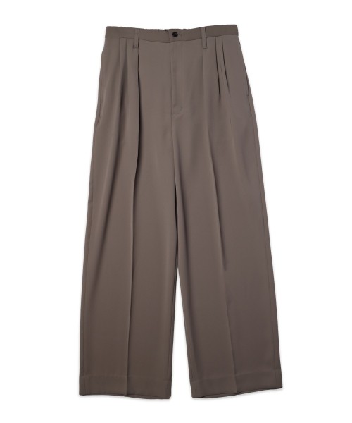 Double Satin Decorative 3Tuck Wide Pants