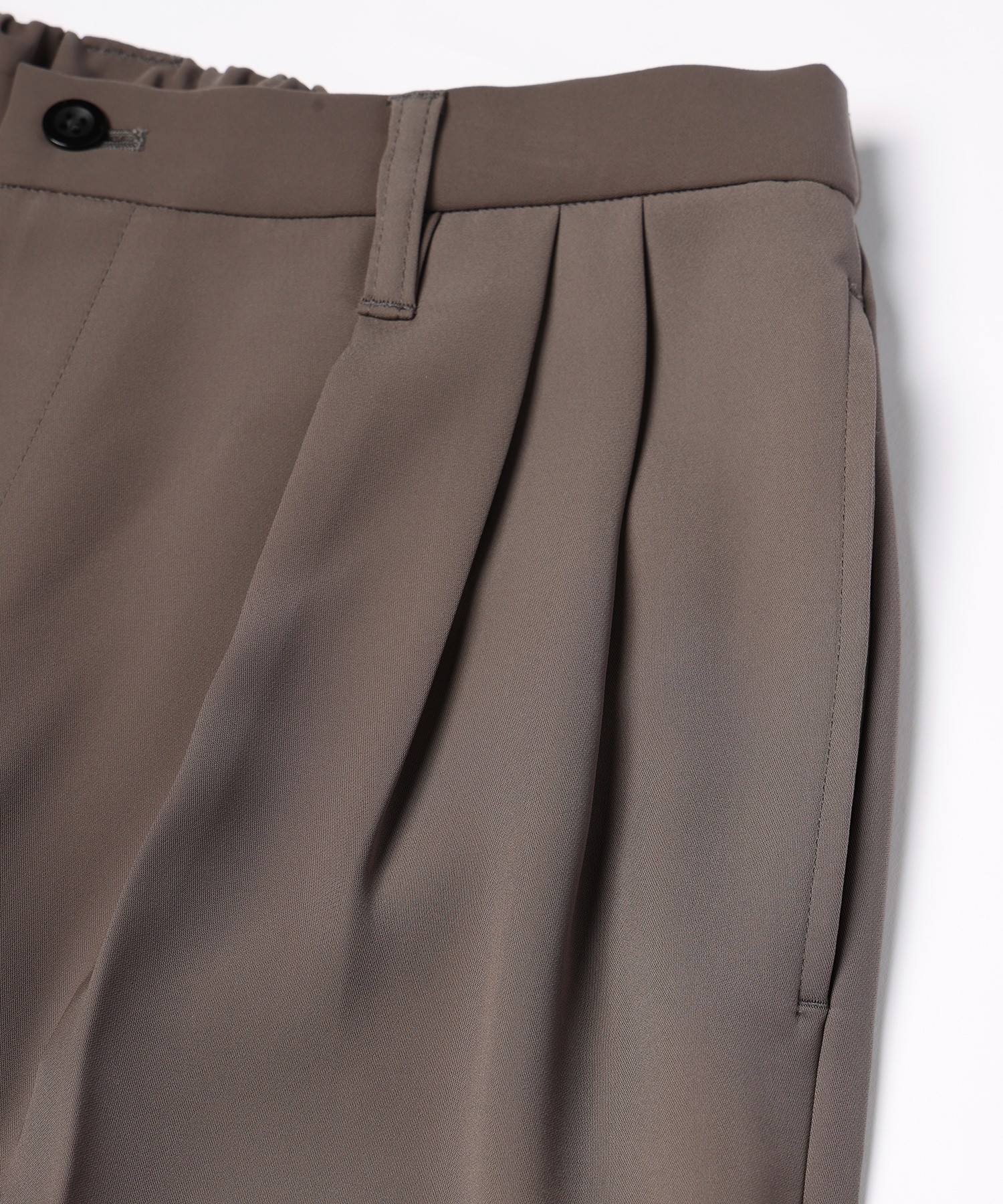 Double Satin Decorative 3Tuck Wide Pants