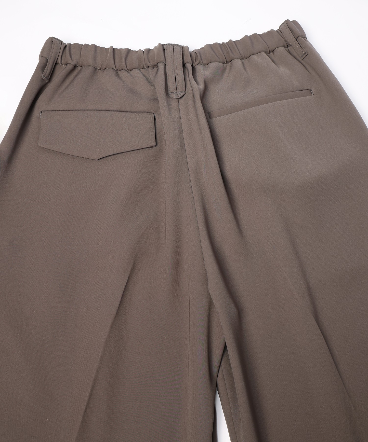 Double Satin Decorative 3Tuck Wide Pants