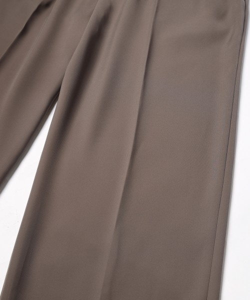 Double Satin Decorative 3Tuck Wide Pants