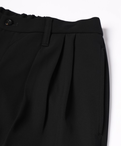 Double Satin Decorative 3Tuck Wide Pants