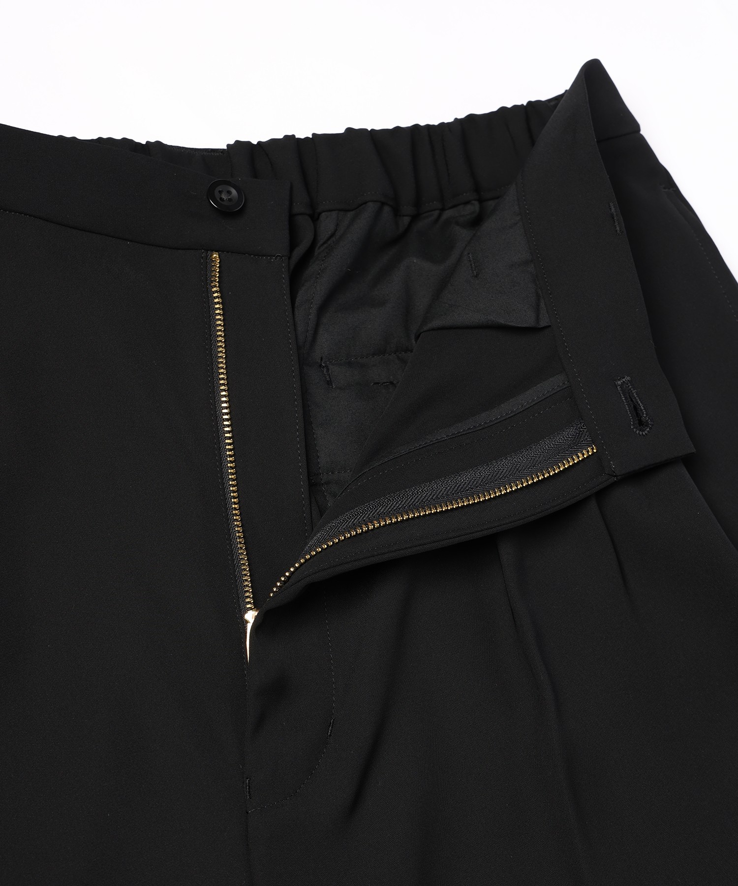 Double Satin Decorative 3Tuck Wide Pants