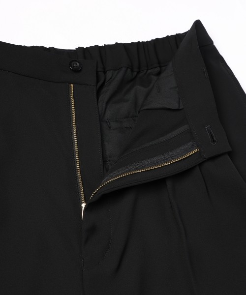 Double Satin Decorative 3Tuck Wide Pants