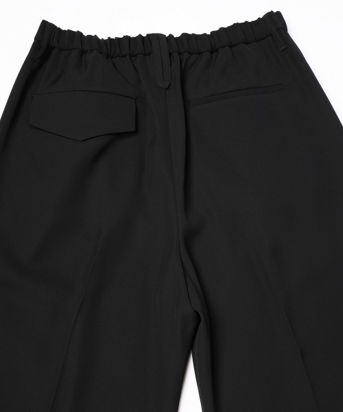 Double Satin Decorative 3Tuck Wide Pants