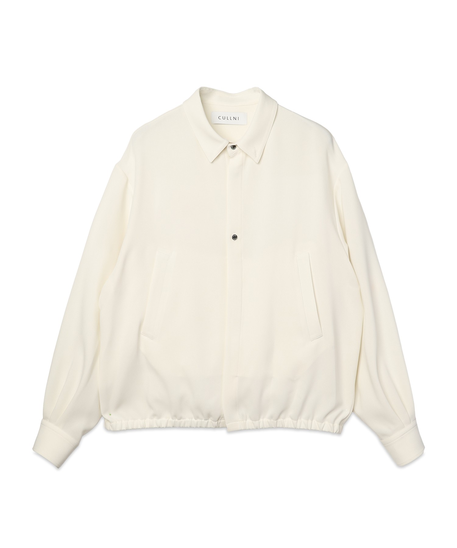Triacetate Airy Cloth Long Sleeve Shirt Blouson