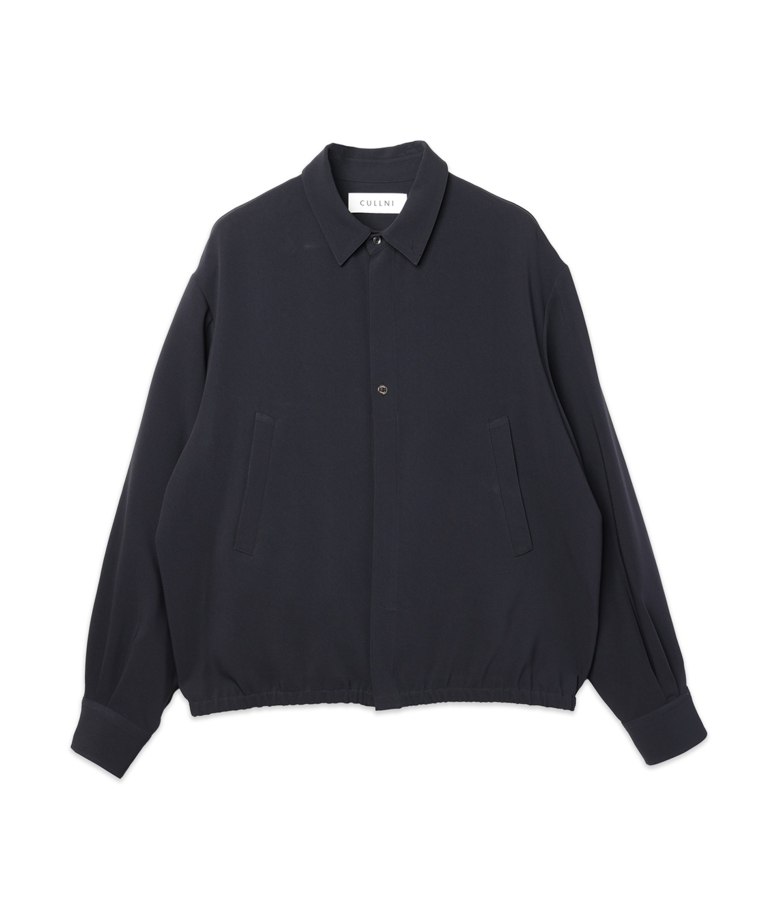 Triacetate Airy Cloth Long Sleeve Shirt Blouson