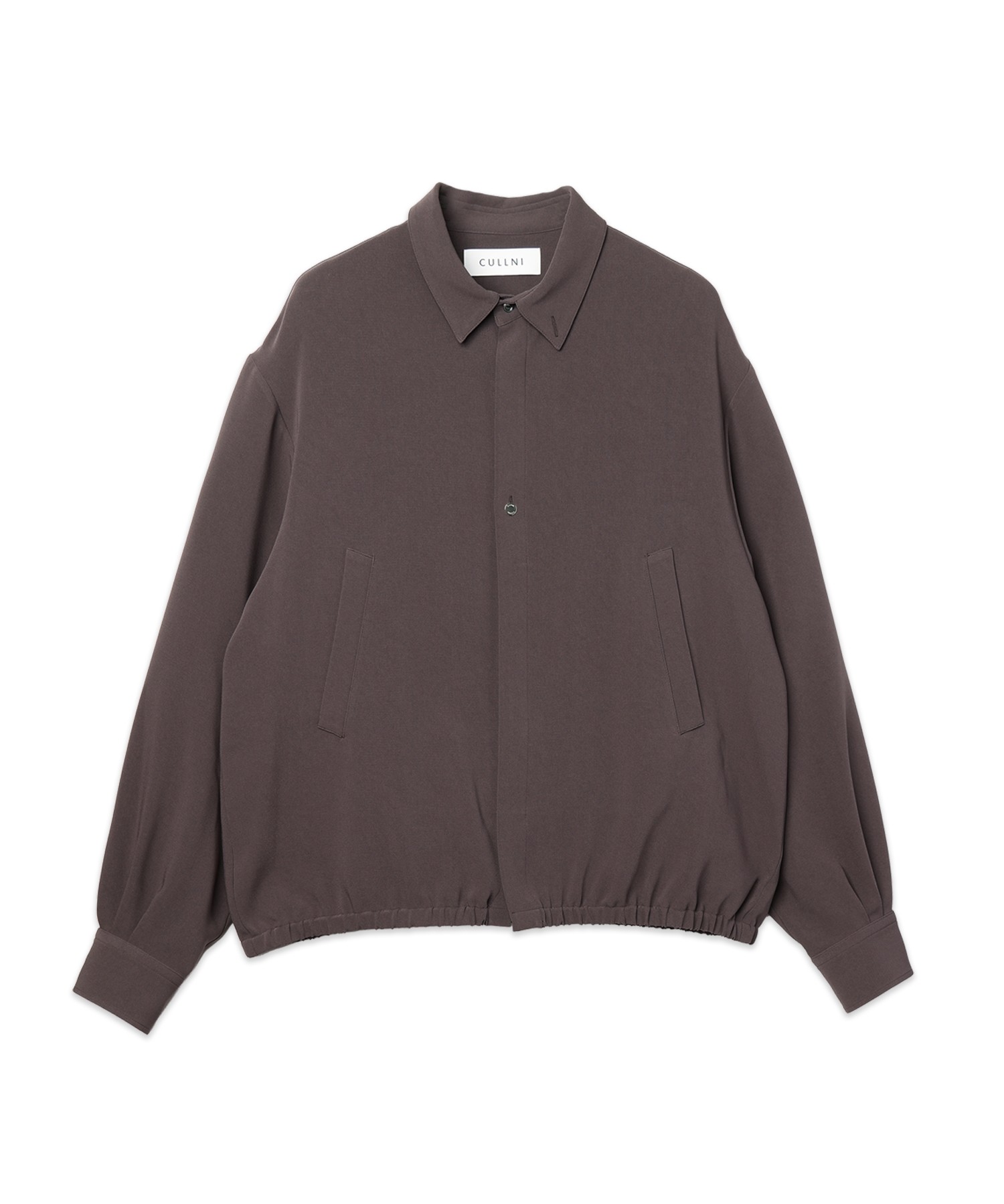 Triacetate Airy Cloth Long Sleeve Shirt Blouson