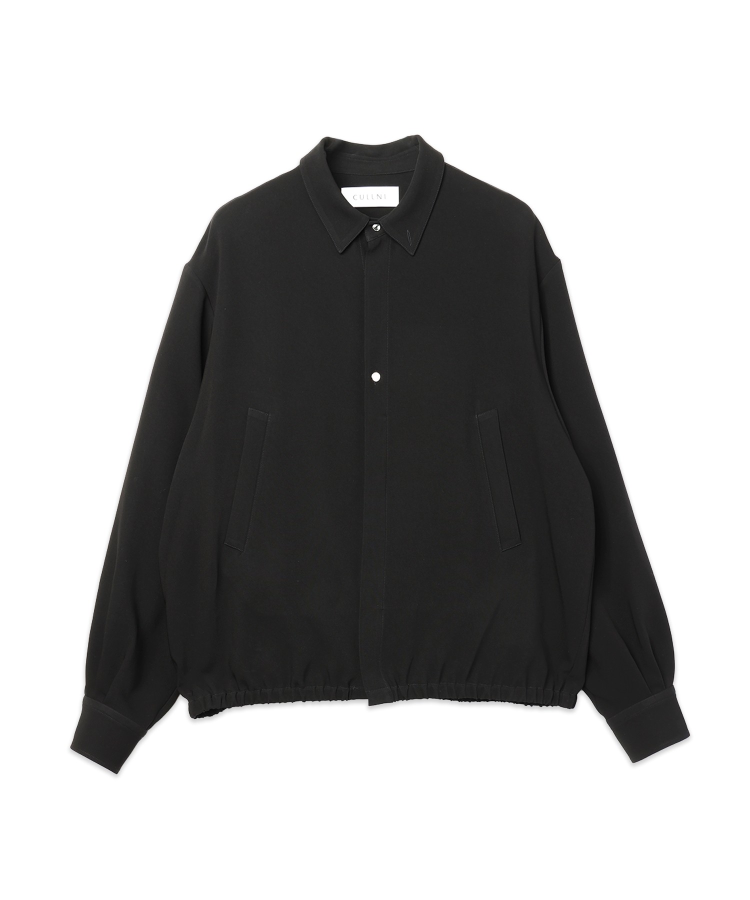 Triacetate Airy Cloth Long Sleeve Shirt Blouson