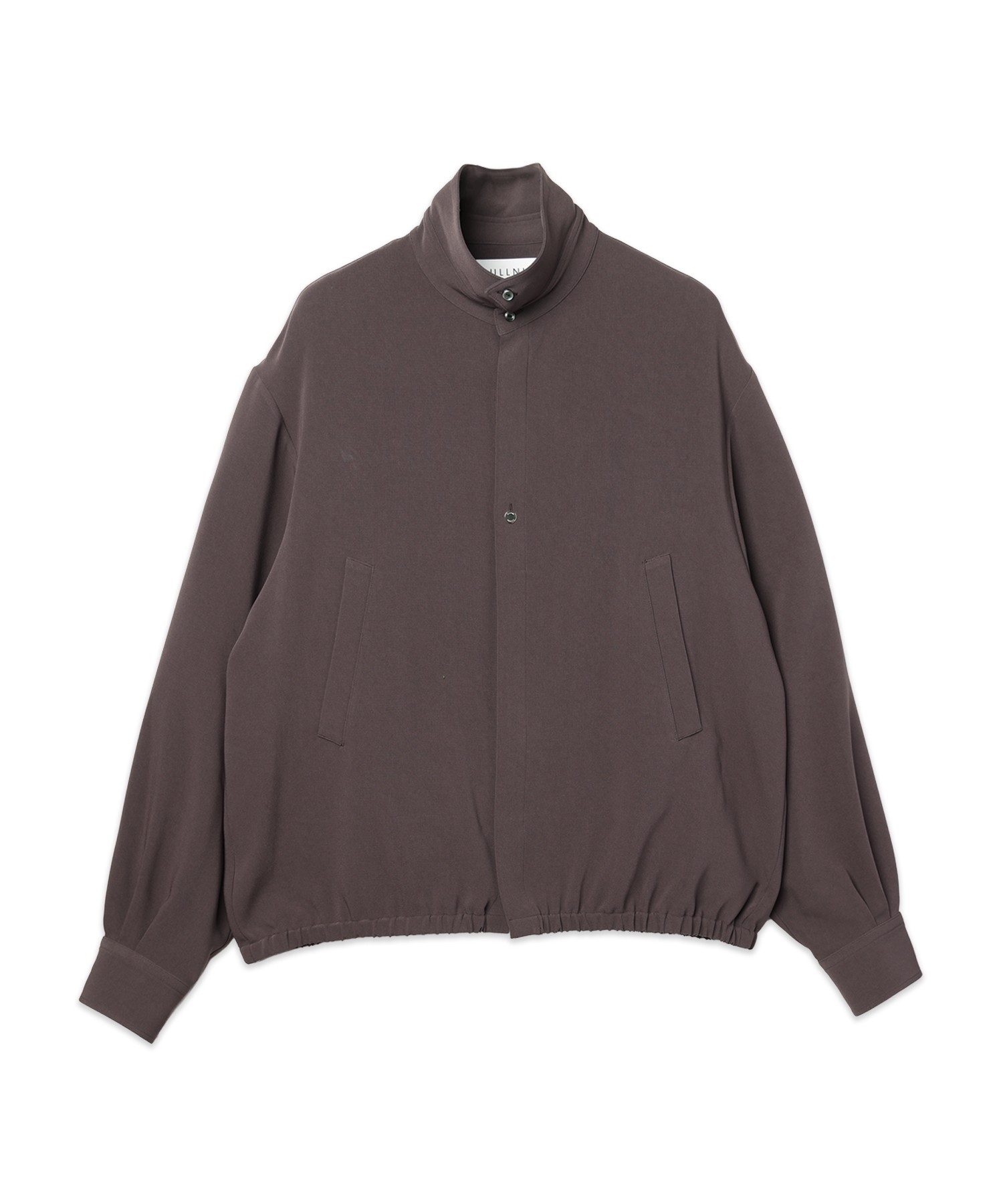 Triacetate Airy Cloth Long Sleeve Shirt Blouson