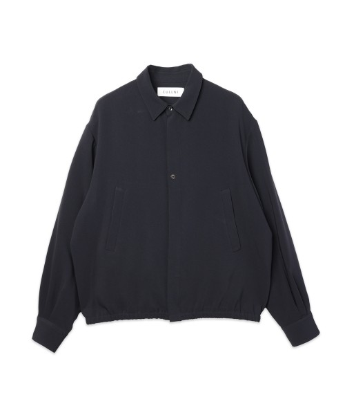 Triacetate Airy Cloth Long Sleeve Shirt Blouson
