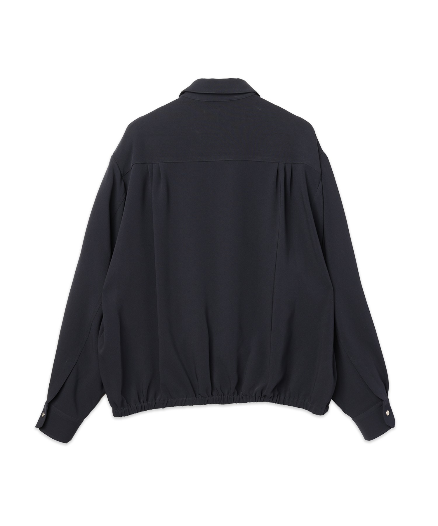 Triacetate Airy Cloth Long Sleeve Shirt Blouson