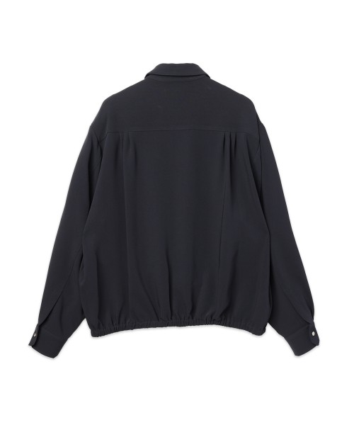 Triacetate Airy Cloth Long Sleeve Shirt Blouson