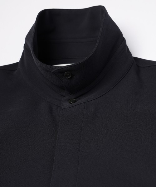 Triacetate Airy Cloth Long Sleeve Shirt Blouson
