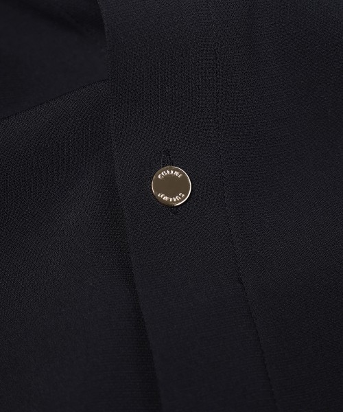 Triacetate Airy Cloth Long Sleeve Shirt Blouson